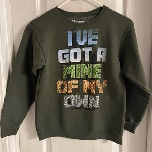 Minecraft boys sweatshirt; Size Large